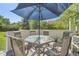 Cozy patio area features an umbrella-covered table with seating, perfect for outdoor relaxation and entertainment at 9200 E Cherry Creek South Dr # 10, Denver, CO 80231