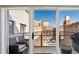 Comfortable balcony view with seating, a grill, and neighborhood views from a condo in a great urban location at 1435 Wazee St # 504, Denver, CO 80202