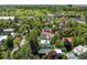 Expansive aerial view showing lush neighborhood near a golf course, offering a serene residential landscape at 165 N High St, Denver, CO 80218