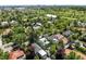 Picturesque aerial view of tree-lined neighborhood with golf course in background, showcasing a beautiful community at 165 N High St, Denver, CO 80218