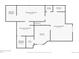 Layout of a basement with unfinished and finished areas, storage, bathroom, closet, and bedroom at 9742 E Hawaii Pl, Aurora, CO 80247