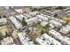 Wonderful aerial view of townhomes with ample parking, green spaces and trees nearby at 1050 S Monaco Pkwy # 42, Denver, CO 80224
