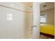 Fresh bathroom boasts shower and adjacent bedroom, creating functional layout at 4779 S Bannock St, Englewood, CO 80110