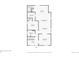 Detailed floor plan of the house's first level, highlighting the room sizes and layout at 2426 S Acoma St, Denver, CO 80223