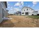 View of new construction backyard with erosion control in place at 45921 Wood Thrush Ave, Bennett, CO 80102