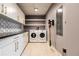 A functional laundry room with modern appliances and storage at 2001 Lincoln St # 2923, Denver, CO 80202