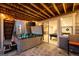 Inviting covered hot tub with easy access to the game room featuring a pool table and stylish decor at 6766 Mentha Dr, Castle Rock, CO 80108