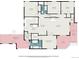 Detailed floor plan showcasing the layout of the home, including bedroom, kitchen, and living room dimensions at 895 Vance St, Lakewood, CO 80214