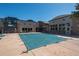 Community pool with large cover, stone details on community building at 13456 Via Varra # 208, Broomfield, CO 80020