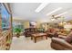 Spacious living room with skylights, comfortable seating, and a stone fireplace at 150 Hess Ave, Golden, CO 80401