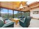 Bright sun room with skylights, wood ceiling and amazing mountain views at 150 Hess Ave, Golden, CO 80401
