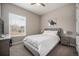 Comfortable bedroom featuring a cozy bed, a window with blinds, and soft neutral colors, promoting relaxation at 23440 E Rockinghorse Pkwy, Aurora, CO 80016