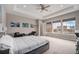 Spacious main bedroom boasts a tray ceiling, large windows, and a seating area, offering a serene retreat at 23440 E Rockinghorse Pkwy, Aurora, CO 80016
