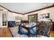 Well-appointed office featuring custom wood trim, hardwood floors, and stylish decor at 937 Aztec Dr, Castle Rock, CO 80108