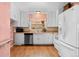 Charming kitchen featuring white cabinetry, a stainless steel dishwasher, and a window with a view at 40 Colorado Blvd, Denver, CO 80206