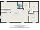 Basement floorplan depicts recreation room, 2 bedrooms, 1 bathroom, utility room, and entry stairs at 6185 Sheridan Blvd, Arvada, CO 80003