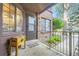 View of the condo's front entrance and cozy patio at 836 S Vance St # D, Lakewood, CO 80226