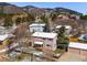 Aerial view of a house showing the exterior, yard, and surrounding neighborhood at 16 Prairie St, Palmer Lake, CO 80133