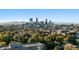 Aerial view of city skyline and residential area at 1313 N Williams St # 703, Denver, CO 80218