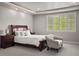 Well-lit bedroom with neutral colors, large window and cozy furniture at 14841 W Warren Ave, Lakewood, CO 80228