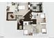Detailed third floor plan showcasing bedrooms, bathrooms, walk-in closets, and staircase location at 14841 W Warren Ave, Lakewood, CO 80228