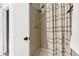 Simple bathroom with shower/tub combo and checkered curtain at 4626 S Dillon Ct # B, Aurora, CO 80015
