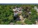 Wide aerial view showing house, neighborhood, and distant mountain view at 449 Lowell Blvd, Denver, CO 80204