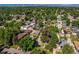 High aerial view of a dense residential neighborhood with mountain views at 449 Lowell Blvd, Denver, CO 80204