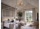 Serene main bedroom showcasing a canopy bed, neutral tones, stylish decor and a large window at 346 Elm St, Denver, CO 80220