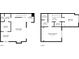 Floor plans for the first and second floor showing the entire layout of the home at 7995 E Mississippi Ave # C11, Denver, CO 80247