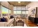 Sunlit living room with expansive windows showcasing city views and stylish furnishings at 1700 Bassett St # 2117, Denver, CO 80202