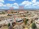 Overhead image showcasing property's neighborhood location near community amenities with mountain views at 5761 W 50Th Ave, Denver, CO 80212