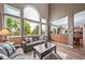 Bright living room with large windows offering a scenic view, comfortable seating, and an open layout at 9928 Sylvestor Rd, Highlands Ranch, CO 80129