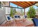 Outdoor deck with cozy seating area, perfect for relaxing and enjoying the backyard view at 10512 Hyacinth St, Highlands Ranch, CO 80129