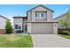 Charming two-story home with a well-maintained front yard, attached two-car garage and covered front porch at 10512 Hyacinth St, Highlands Ranch, CO 80129