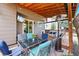 Covered outdoor patio featuring a dining set, string lights, a heater, and an outdoor television at 10512 Hyacinth St, Highlands Ranch, CO 80129