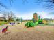 Bright and colorful community playground with slides, climbing structures, and swings in a well-maintained park setting at 10512 Hyacinth St, Highlands Ranch, CO 80129