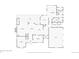 First floor floorplan showcasing layout of the home, including the kitchen, living room, and primary bedroom at 1579 W Costilla Pl, Littleton, CO 80120