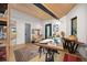 Bright home office with hardwood floors, a wooden ceiling, and ample storage space at 1579 W Costilla Pl, Littleton, CO 80120