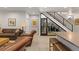 Finished basement with a large lounging area and a wine cellar at 354 Milwaukee St, Denver, CO 80206