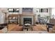 Elegant living room with a fireplace, patterned rug, and unique decor at 354 Milwaukee St, Denver, CO 80206