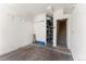 Attached garage with storage shelves and interior access at 8671 E Dry Creek Rd # 721, Englewood, CO 80112