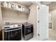 Well-equipped laundry room with modern appliances and ample shelving at 8586 Holman Ct # A, Arvada, CO 80005