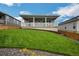 Lush backyard with manicured lawn and a covered deck, perfect for outdoor entertaining at 1148 Sunlit Dr, Castle Rock, CO 80109