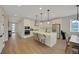 Bright, open kitchen with stainless steel appliances, quartz countertops, and a large central island at 1148 Sunlit Dr, Castle Rock, CO 80109