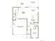 Open floor plan shows kitchen, dining, great room, study, entry, powder room and two car garage at 9672 Cathay St, Commerce City, CO 80022