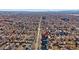 Aerial view of a residential area with a clear view of street layout and community density at 3613 Julian St, Denver, CO 80211