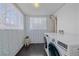 Bright laundry room featuring a front load washer, dryer and plenty of natural light at 3613 Julian St, Denver, CO 80211