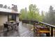 Inviting back deck perfect for outdoor dining and enjoying the surrounding nature at 1194 Camp Eden Rd, Golden, CO 80403