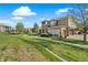 Townhome exterior with well-manicured lawn, sidewalk and green space at 6202 Kilmer Loop # 202, Golden, CO 80403